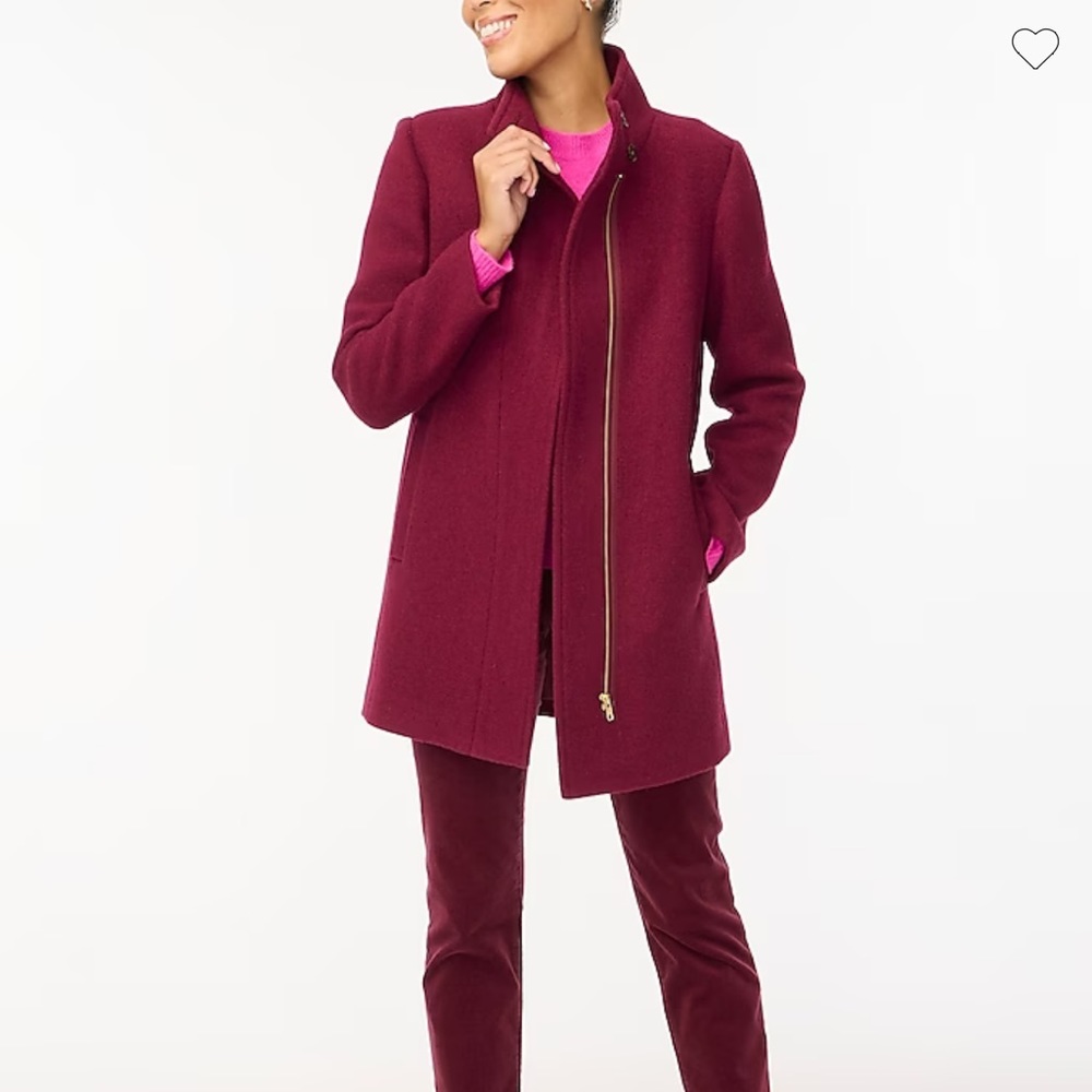 J.Crew Red Cocoon Womens Coat Size 8